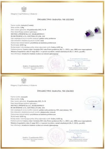 Mennica Świdnicka - Zestaw Prezent na Rocznicę Srebrny Komplet Srebro zdjęcie 4