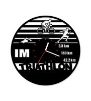 Zegar ścienny z płyty winylowej Triathlon IM 7.8