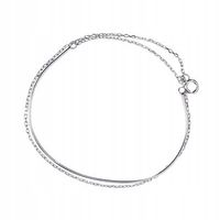 Bransoletka SREBRO próby 925 z podwójnym splotem