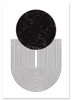 Plakat czarna abstrakcja geometria 61x91 cm