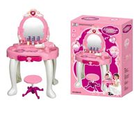 Toaletka dla dzieci dziewczynki duża różowa zestaw suszarka