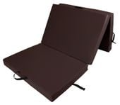 Materac gimnastyczny składany trzyczęściowy UNDERFIT 210 x 100 x 10 cm brązowy