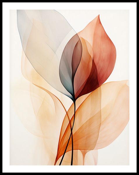 Plakat 50x65cm Eteryczne Liście zdjęcie 3