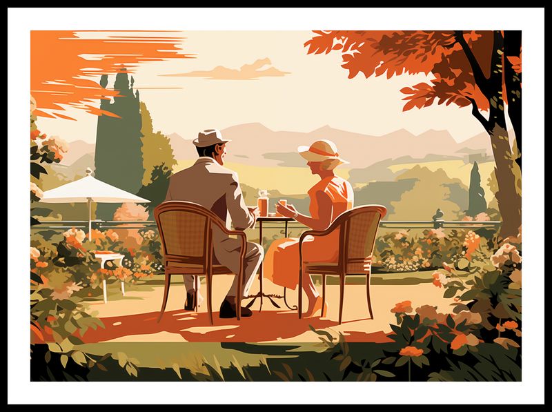 Plakat 70x50cm Retro Randka zdjęcie 3