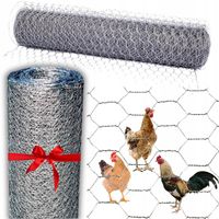 SIATKA HODOWLANA DO BUDOWY KLATEK SZEŚCIOKĄTNA OCYNKOWANA 25x25mm 1m - 10m