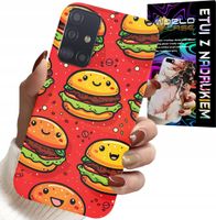 ETUI DO SAMSUNG GALAXY A51 - SŁODKIE UŚMIECHNIĘTE BURGERY POKROWIEC