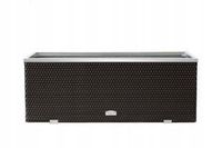 Donica ogrodowa technorattanowa 98x25x34 Czarny