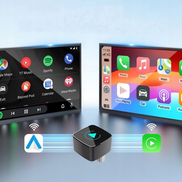 BEZPRZEWODOWY ADAPTER SAMOCHODOWY K6 MINI CARPLAY ANDROID AUTO USB zdjęcie 7