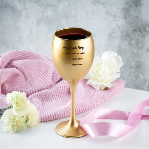 KIELISZEK Z GRAWEREM ZŁOTY PREZENT DLA NIEJ NA URODZINY 18 20 30 40 50 na Arena.pl