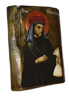 Ikona Święty Homobonus patron kupców biznesmenów przedsiębiorców