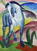 Plakat 13x18cm Blue Horse I, Marc Vintage do Salonu