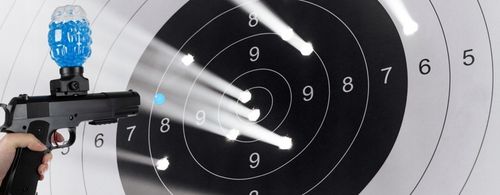 PISTOLET AUTOMATYCZNY NA KULKI ŻELOWE WODNE AKUMULATOR BEZPIECZNY ZESTAW na Arena.pl