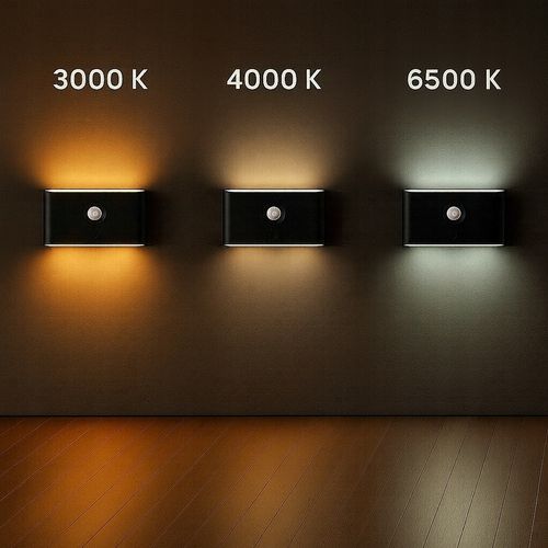 Lampka nocna z Czujnikiem Ruchu na akumulator samoprzylepna na ścianę na Arena.pl