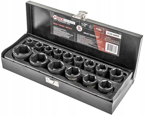 NASADKI UDAROWE ZESTAW NASADEK UDAROWYCH W KASETCE 15 ELEMENTÓW 1/2'' na Arena.pl