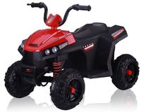 QUAD NA AKUMULATOR 2 SILNIK 45W AKU 6V4,5AH EKOSKÓRA CZERWONY