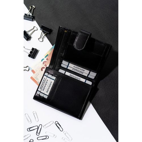 klasyczny portfel męski na karty z rfid - rovicky na Arena.pl