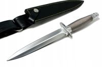 Nóż myśliwski sztylet kordzik ręcznie wykonany stal D2 skóra etui Impact