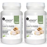 2x LION'S MANE Soplówka jeżowata 400 mg 90 kap ALINESS Koncentracja Pamięć