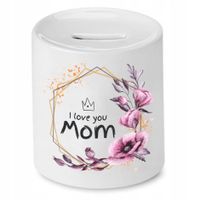 Skarbonka Dla Mamy Matki I Love You Mom Prezent Z Nadrukiem Ze Zdjęciem