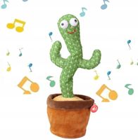 TAŃCZĄCY KAKTUS ŚPIEWAJACY GADAJĄCY ZABAWKI INTERAKTYWNE DLA DZIECI LED USB