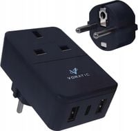 Adapter Podróżny Gniazdko typ G UK EU 3 x USB 20W