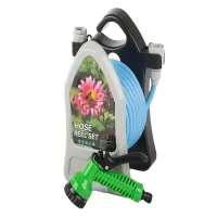 Wąż 10m ogrodowy do podlewania z pistoletem i zawijakiem na stojaku