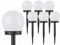 6 sztuk lampa solarna mleczna BIAŁA KULA 10cm P011