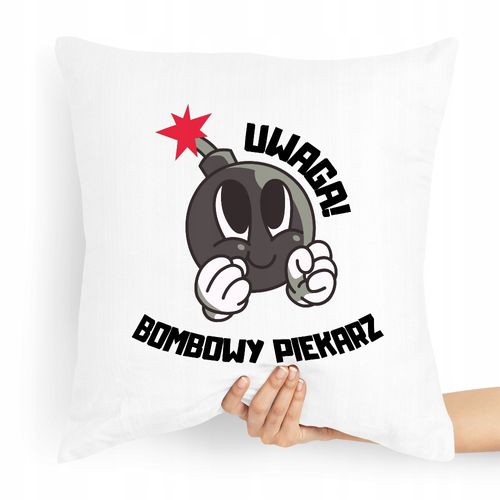 Poduszka Prezent Dla Piekarza Bombowy Piekarz Z Nadrukiem Ze Zdjęciem na Arena.pl