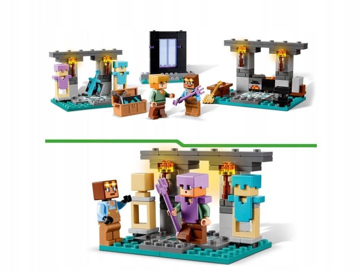 LEGO MINECRAFT Dom w grzybie 21179 + Zbrojownia 21252 MAINCRAFT Figurki zdjęcie 4
