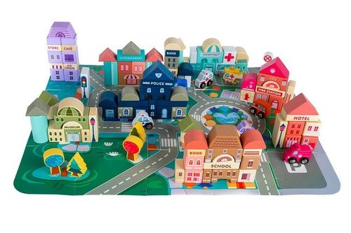 Klocki drewniane - miasto na Arena.pl