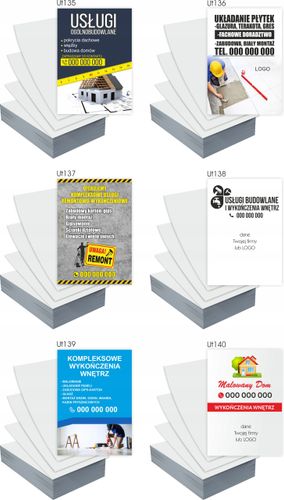 Ulotki A4 REMONTY ŁAZIENEK 100 szt firmowe reklamowe + PROJEKT GRATIS na Arena.pl