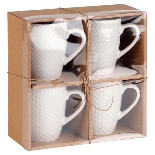 Kubki ceramiczne białe 400 ml 4 szt. na Arena.pl