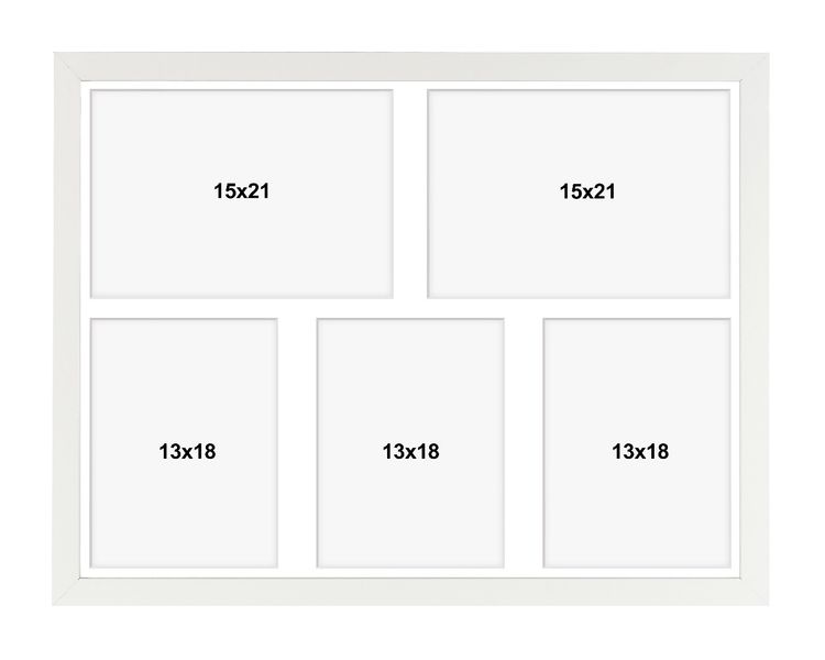 Ramka na 5 zdjęć Hekla 40x50x5 MDF galeria zdjęć biały 1szt. zdjęcie 3