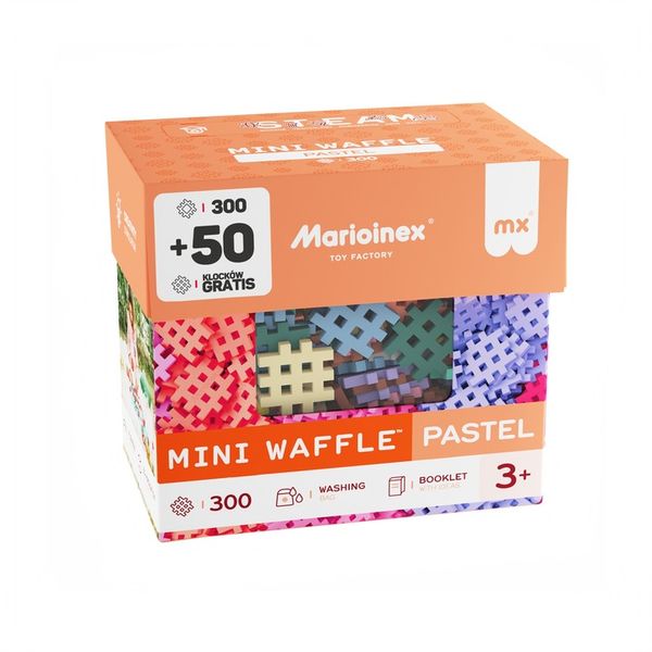 Klocki Marioinex Mini Waffle Pastel 300 elementów + 50 zdjęcie 2