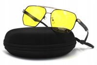 Okulary męskie dla kierowców jazdy nocą polaryzacyjne uv400 etui polarzone
