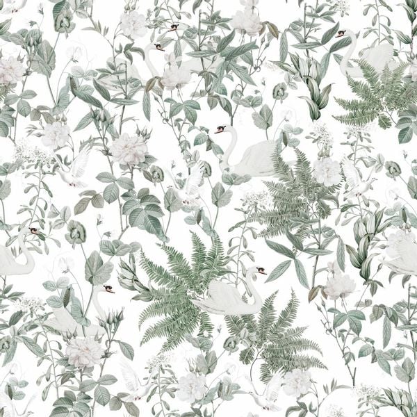 Tapeta Łabędzie i Gołębie W46 270 cm płótno zdjęcie 1