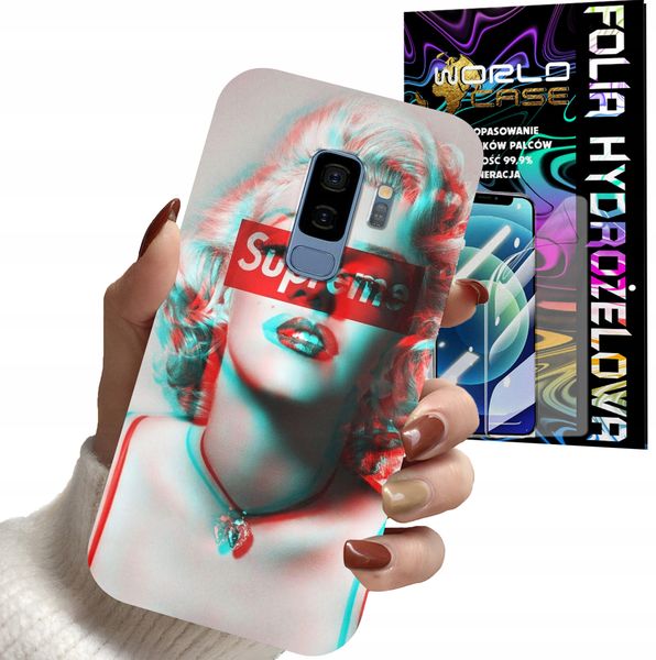 ETUI DO SAMSUNG S9+ PLUS - Monroe MODNE KOBIECE WZORY + FOLIA zdjęcie 1