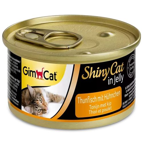 GimCat ShinyCat in Jelly - karma mięsna tuńczyk i kurczak 70g na Arena.pl