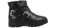 Geox Botki damskie - D Emsley A, zamek - rozmiar 37 - czarne, skóra licowa