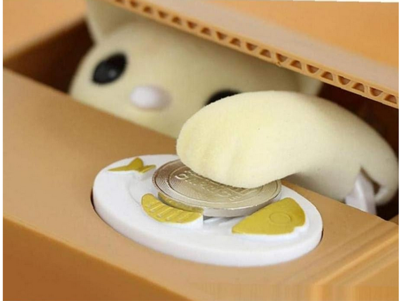 SKARBONKA KOTEK KOT INTERAKTYWNA AUTOMAT MIAUCZY ZŁODZIEJASZEK ZABAWKA zdjęcie 10