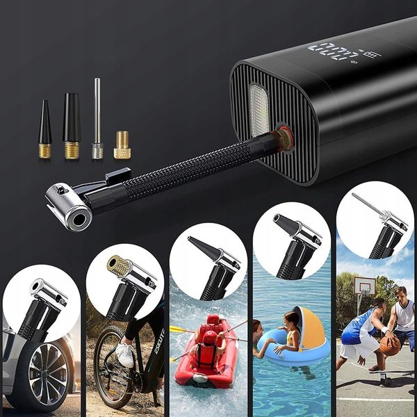 KOMPRESOR SAMOCHODOWY POMPKA DO ROWERU AKUMULATOR 6000 MAH zdjęcie 11