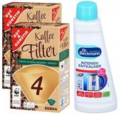2X 100 G&G Filtry do Kawy Ekspresu rozm.4 + Dr.Beckmann Odkamieniacz