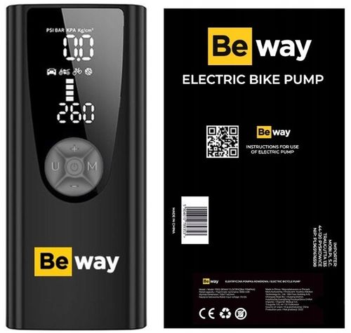 POMPKA ELEKTRYCZNA NAJMOCNIEJSZA 9000 mAh 150psi BEWAY DO ROWERU ROWEROWA na Arena.pl