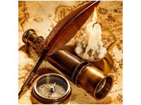 50X50CM STARA MAPA OBRAZ