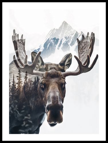 Plakat 39,5x55cm Łoś Duch Lasu na Arena.pl