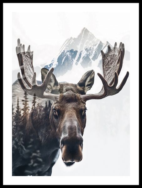 Plakat 39,5x55cm Łoś Duch Lasu zdjęcie 3