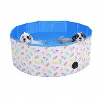 BASEN dla psa składany na lato upał mały 80x30cm MOCNY DO KĄPIELI ZWIERZĄT