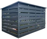 Wiata śmietnikowa 4x2m Antracyt - furtka TS1139