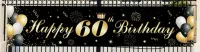 Baner Tło na 60 Urodziny Dekoracja Wisząca 180x40 cm