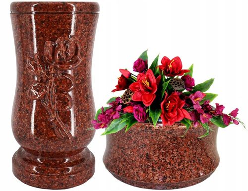 WAZON NAGROBNY - WAZON NA NAGROBEK+ MISA NAGROBNA ZESTAW WKŁAD Z KRATKĄ na Arena.pl